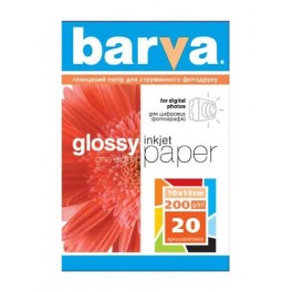 БАРВА Paper 10x15, 200г  20арк., глянцевий (IP-BAR-C200-026)