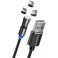 ColorWay USB-Lightning/microUSB/USB-C Magnetic Rotation 540 1m Black (CW-CBUU037-BK)