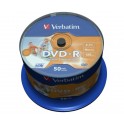 Verbatim DVD-R 4,7GB 16x Wide Inkjet Printable Cake 50pcs
