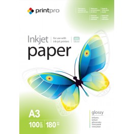 Бумага PrintPro глянц. 180г/м, A3 PG180-100
