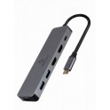 Концентратор Type-C Cablexpert A-CM-COMBO3-03 (USB/HDMI/PD)