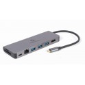 Концентратор Type-C Cablexpert A-CM-COMBO5-05 (hub/HDMI/PD/LAN)