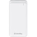 ColorWay 10000 mAh Slim USB QC3.0 + USB-C Power Delivery 18W White (CW-PB100LPG3WT-PD) 